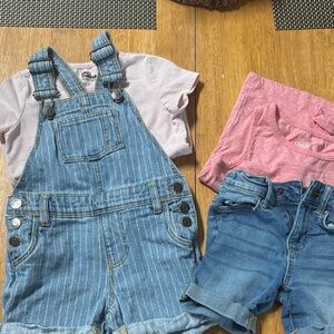 Falls Creek Light Blue Pinstripe Denim Kids Overalls